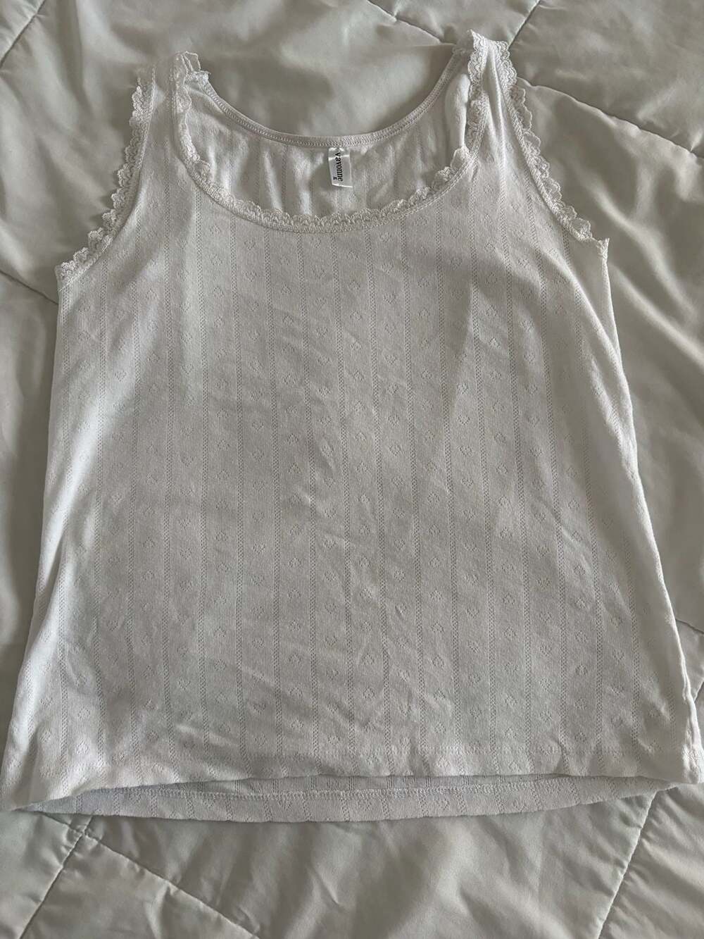 Kids Pointelle Sweater Tank Top